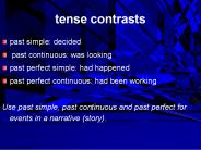 tense contrasts