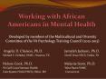Working with African Americans in Mental Health PowerPoint PPT Presentation
