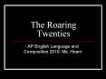 The Roaring Twenties PowerPoint PPT Presentation