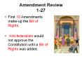 Amendment Review 1-27 PowerPoint PPT Presentation