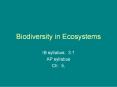 Biodiversity in Ecosystems PowerPoint PPT Presentation