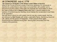 IN CONGRESS, July 4, 1776