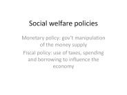 Social welfare policies