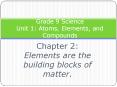 Chapter 2: Elements are the building blocks of matter. PowerPoint PPT Presentation