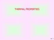 THERMAL PROPERTIES