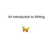 An Introduction to Writing