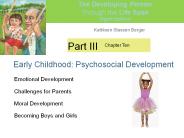 Early Childhood: Psychosocial Development