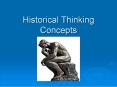 Historical Thinking Concepts PowerPoint PPT Presentation