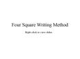 Four Square Writing Method PowerPoint PPT Presentation