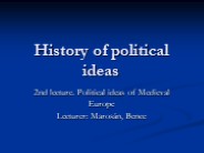 History of political ideas