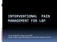 Interventional%20Pain%20Management%20for%20LBP PowerPoint PPT Presentation