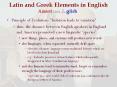 Latin and Greek Elements in English PowerPoint PPT Presentation