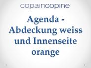 Agenda - Abdeckung weiss und Innenseite orange