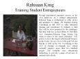Rahsaan King - Training Student Entrepreneurs PowerPoint PPT Presentation