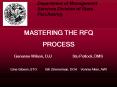 MASTERING THE RFQ PowerPoint PPT Presentation