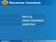 Piecewise Functions