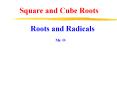 Square and Cube Roots PowerPoint PPT Presentation