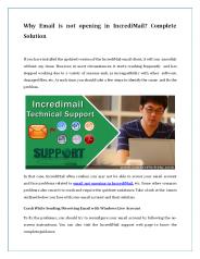 Why Email is not opening in IncrediMail