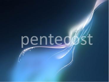 pentecost