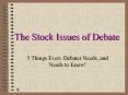 The Stock Issues of Debate PowerPoint PPT Presentation
