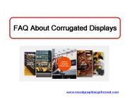 FAQ About Corrugated Displays