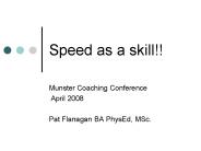 Speed as a skill!!