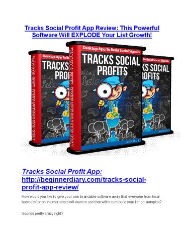 Tracks Social Profit App Review and $30000 Bonus - Tracks Social Profit App 80% DISCOUNT
