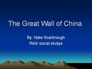 The Great Wall of China.