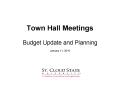 Town Hall Meetings Budget Update and Planning January 11, 2010 PowerPoint PPT Presentation