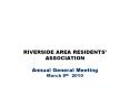 RIVERSIDE AREA RESIDENTS PowerPoint PPT Presentation