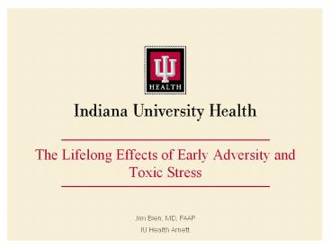 The Lifelong Effects of Early Adversity and Toxic Stress