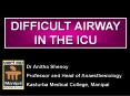 DIFFICULT AIRWAY IN THE ICU PowerPoint PPT Presentation