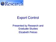 Export Control