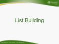 List Building PowerPoint PPT Presentation
