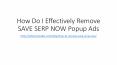 How Do I Effectively Remove SAVE SERP NOW Popup Ads PowerPoint PPT Presentation