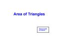 Area of Triangles PowerPoint PPT Presentation