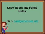 Know about The Farkle Rules