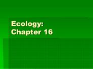 Ecology: Chapter 16