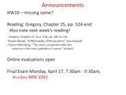 Announcements