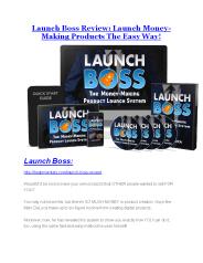 Launch Boss Review and Launch Boss (EXCLUSIVE) bonuses pack
