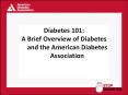 Diabetes 101: PowerPoint PPT Presentation