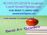 BCOM 275 GENIUS Focus Dreams/bcom275genius.com