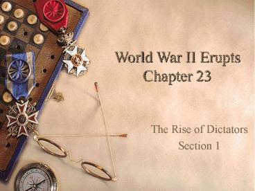World War II Erupts Chapter 23