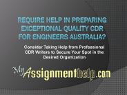 Get Help in Writing CDR from Myassignmenthelp.com