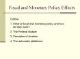 Fiscal and Monetary Policy Effects PowerPoint PPT Presentation