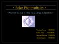 Solar Photovoltaics PowerPoint PPT Presentation