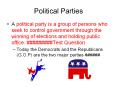 Political Parties PowerPoint PPT Presentation