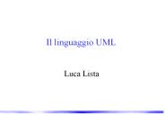 Il linguaggio UML