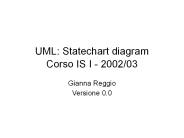 UML: Statechart diagram Corso IS I - 2002/03