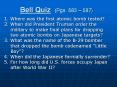 Bell Quiz (Pgs. 583  PowerPoint PPT Presentation